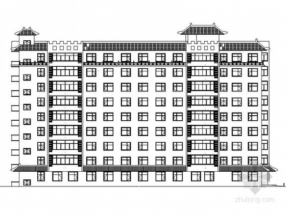新中式公寓楼资料下载-[山西]某特种驾校九层公寓楼建筑施工图