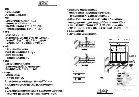 展馆建筑改造设计资料下载-商业展馆地暖设计图纸