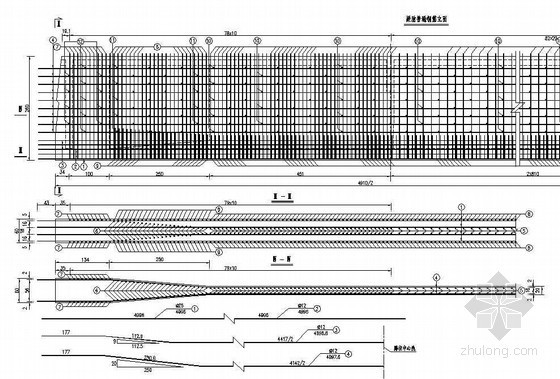 梁肋钢筋布置资料下载-50mT梁中跨主梁梁肋钢筋布置节点详图设计