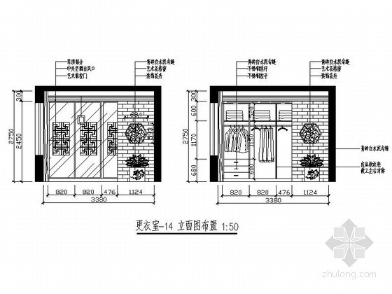 [苏州]现代中式四层别墅装饰施工图（含效果）- 