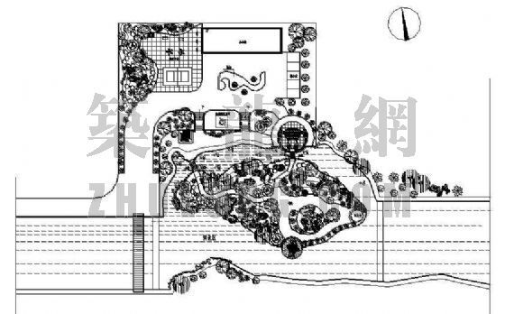 某村小游园平面灌溉资料下载-台沟村文化广场平面图