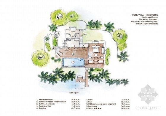 东南亚别墅设计方案文本资料下载-[越南]东南亚风格度假村设计方案图