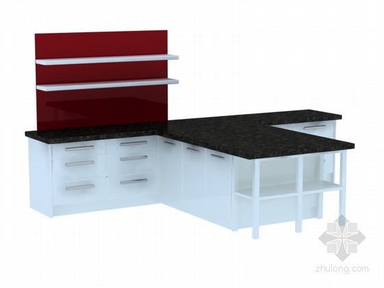 地柜3D模型资料下载-厨房地柜3D模型下载