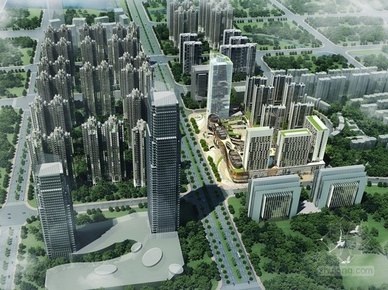 安徽城市设计资料下载-[安徽]现代风格超高层城市综合体设计方案文本