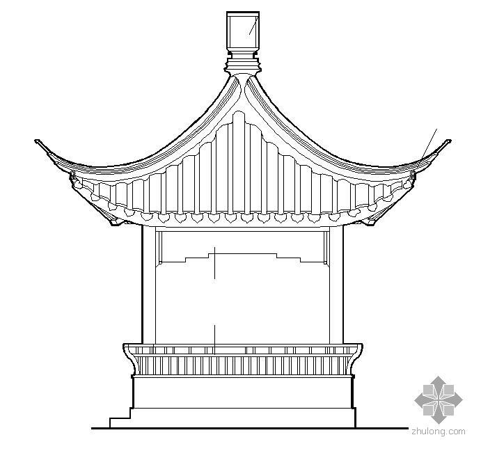 四角仿古亭施工资料下载-仿古四角亭施工详图