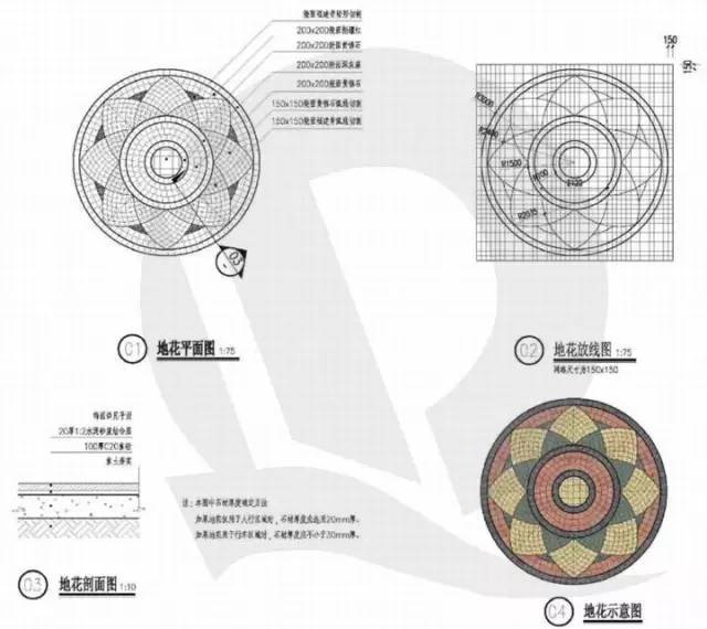 干货！恒大园林景观施工图标准（铺装、截水沟、景观亭、栈道）_24