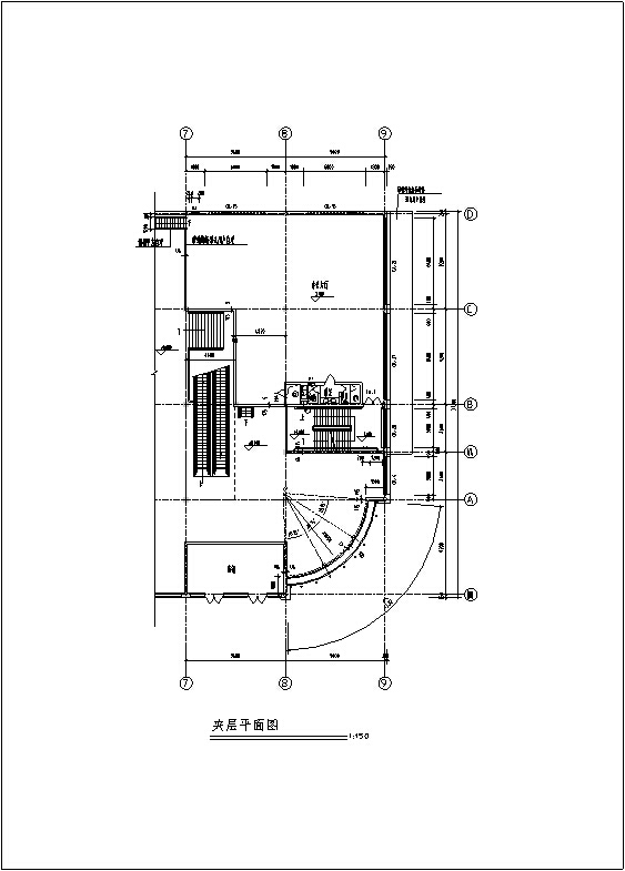 楼梯平立剖图资料下载-大连某多层购物广场商业建筑设计施工图CAD