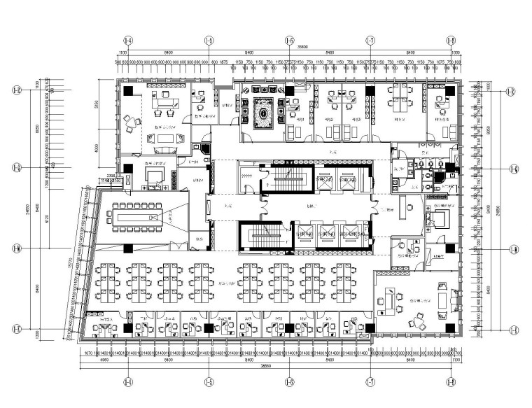 商场空间设计效果图资料下载-现代--办公空间装修设计施工图+效果图