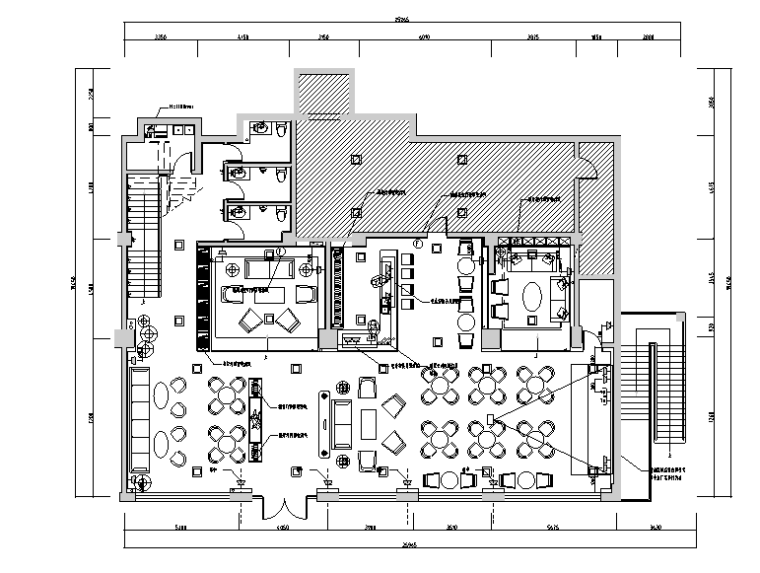 工业化复古简约loft风格酒吧空间设计施工图（附效果图）-点位图