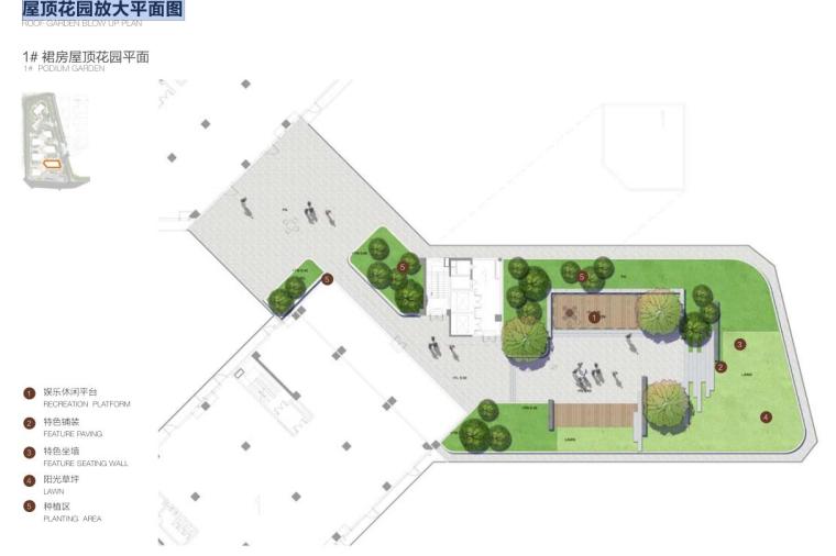 [广东]某商业广场景观方案文本设计（PDF+99页） -屋顶花园放大平面图