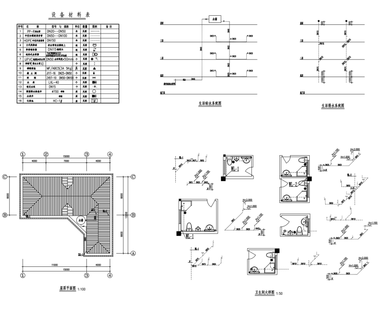 欧式新农村3层独栋别墅建筑设计施工图（含全套CAD图纸）-屏幕快照 2019-01-09 上午9.51.48