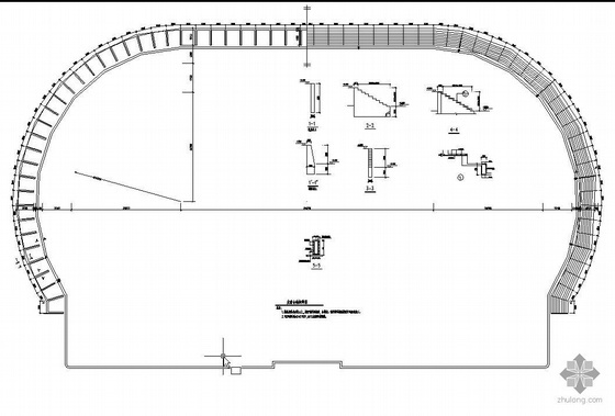 学校体育场结构施工图资料下载-某体育场看台结构施工图