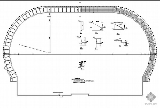 体育场看台施工图设计资料下载-某体育场看台结构施工图