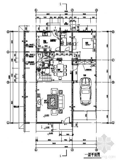 北京某二层别墅区联排别墅建筑设计图2-3