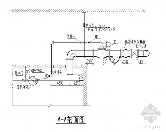 水位控制示意图资料下载-消防水池液压水位控制阀安装示意图