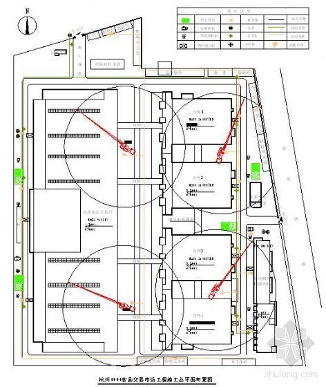 汽车交易市场规划图资料下载-杭州某食品交易市场工程施工平面布置图