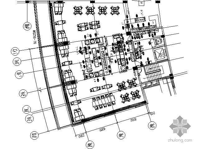 自助餐厅台CAD资料下载-三亚某酒店自助餐厅施工图