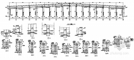 大跨度钢结构仓库图纸资料下载-某大跨度厂房结构施工图