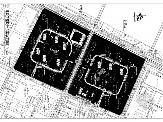 [江苏]最新一类综合商业楼全套电气施工图448张（含商铺市场幼儿园 多细部做法）-总规划图 