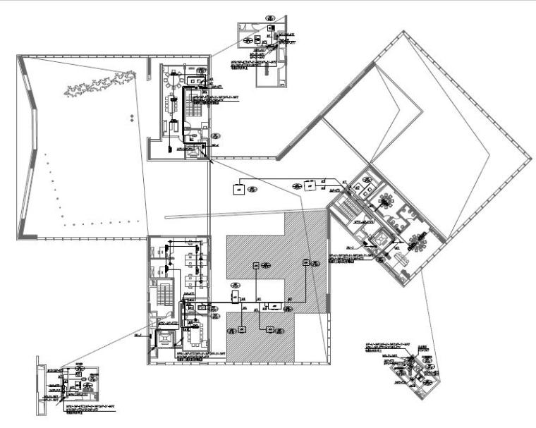 售楼处单层资料下载-广东大型住宅售楼处机电设备施工图