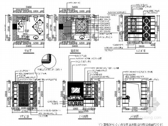 建筑卫生间装修做法资料下载-古典卫生间装修详图