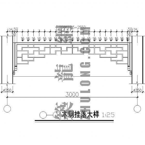 GRC安装构件大样资料下载-天河潭梦草园建筑构件大样图