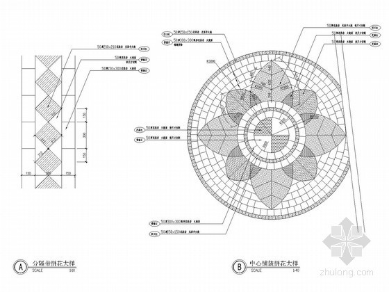 园林节点大样资料下载-特色铺装节点大样图