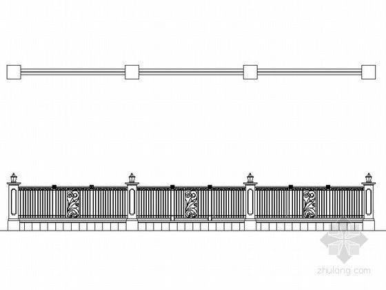 围墙铁艺大门cad资料下载-小区铁艺围墙施工做法