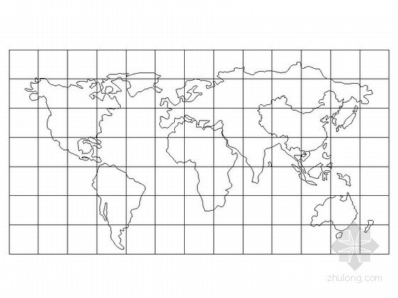 世界地图cad图纸资料下载-世界地图CAD图块