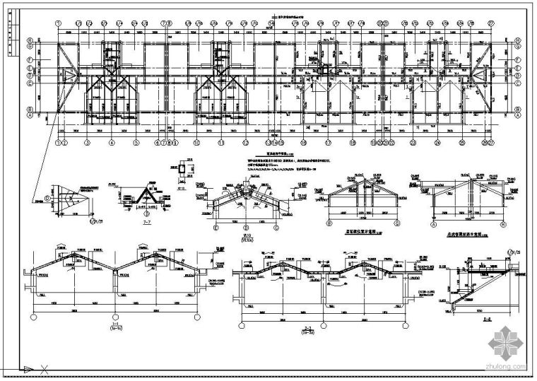老虎窗cad图资料下载-某房屋顶板（带老虎窗）结构节点构造详图