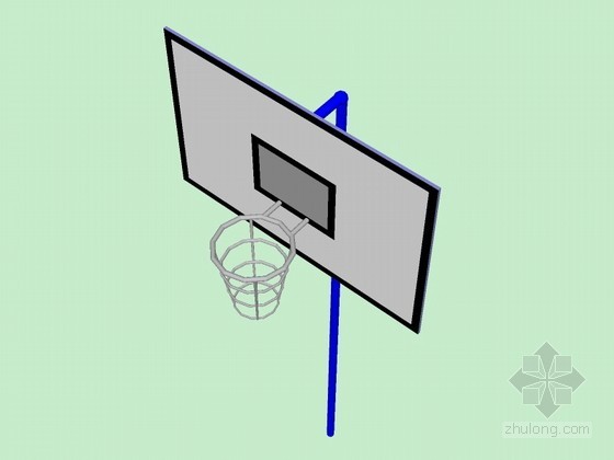 su模型篮球资料下载-篮球架sketchup模型