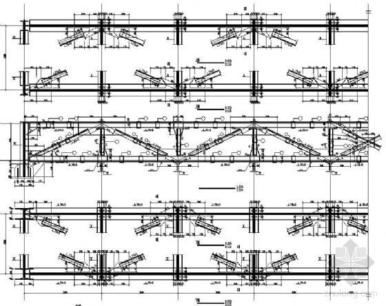 30米跨钢结构图资料下载-某28米跨钢结构桁架图纸