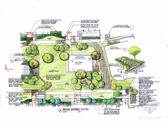 雨水花园设计原则资料下载-[四川]滨水花园住宅区景观规划设计