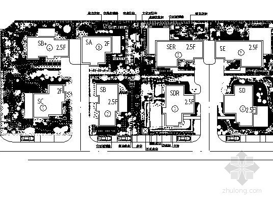 日式小品CAD资料下载-某别墅花园绿化设计