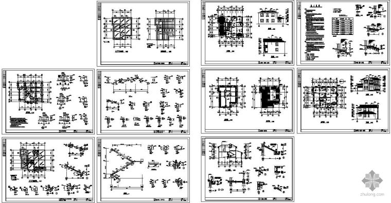 浙江省建筑结构图集资料下载-某混凝土结构别墅建筑结构图