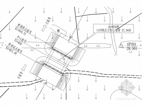 混凝土铺装剖面资料下载-1X20米预应力混凝土(后张)简支空心板桥施工图39张（桥宽30米）