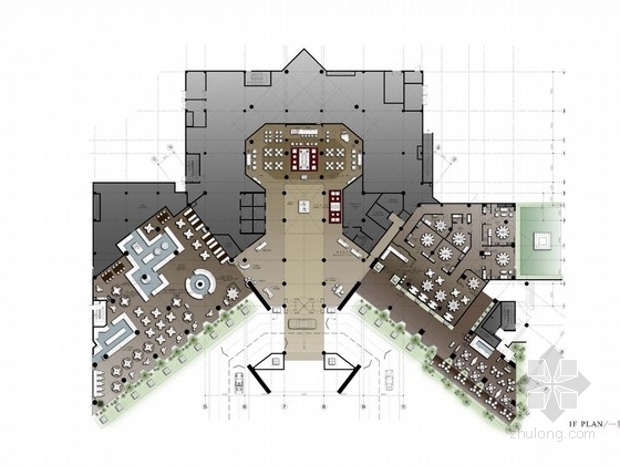西安酒店空间设计资料下载-[西安]古都现代中式大酒店装修设计方案