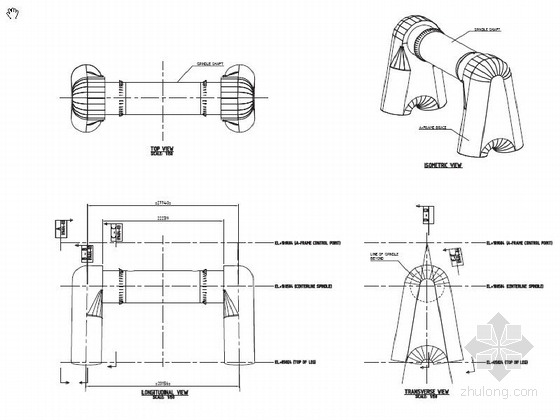 [国外]大型组合钢箱梁结构摩天轮结构施工图（国外设计 全英文图纸）-A-Frame arrangement 01404-01