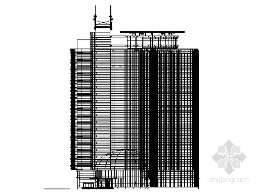 现代一二层现代商业街资料下载-[河南新乡市]某步行商业街办公楼建筑方案