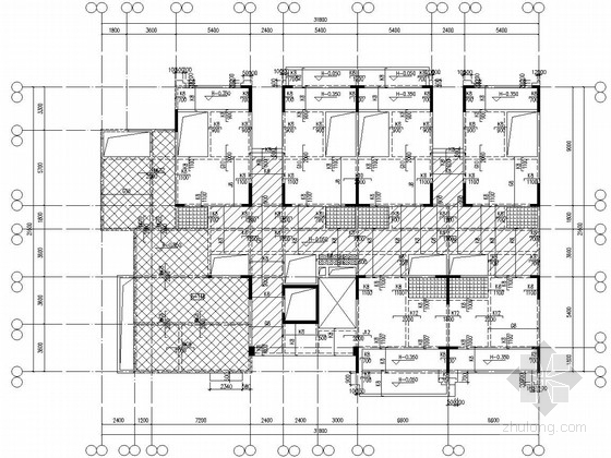 [海南]18层剪力墙结构国际旅游区住宅楼结构施工图（3栋、142张）-十八层板配筋图 