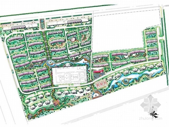 住宅区景观平面图手绘资料下载-[青岛]枫林绿洲住宅区景观规划设计方案