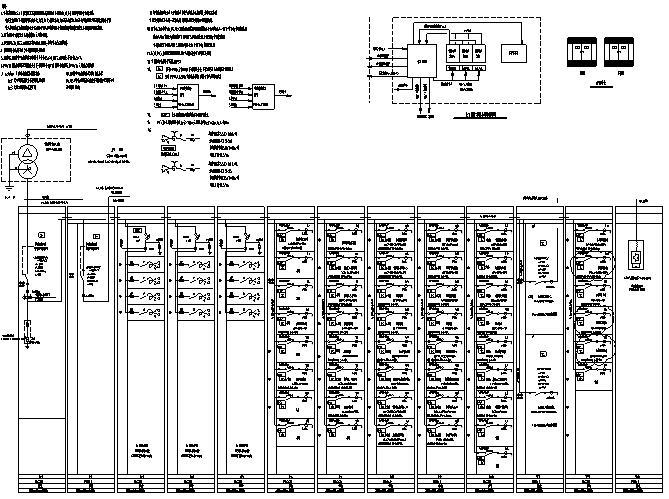 [西安]中国银行客服中心项目电气施工图-变电所低压配电系统图(1P1~1P12)