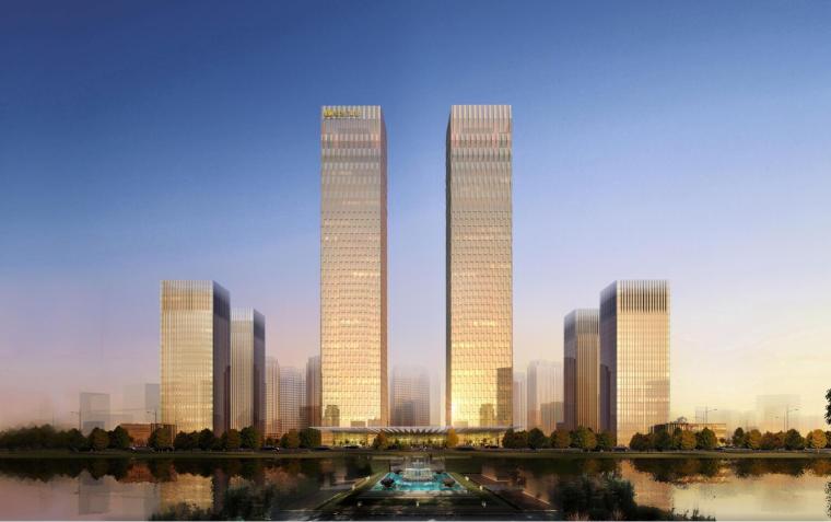 超高层办公楼建筑方案资料下载-超高层办公楼建筑模型设计（现代风格）