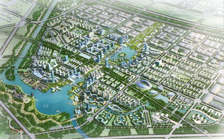 [河南]郑州经济技术开发区整体城市设计中标方案文本（生态，）-郑州经济技术开发区-4鸟瞰图