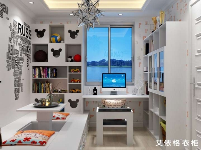 cad书房家具设计资料下载-书房家具设计炫酷时尚收纳空间[艾依格]