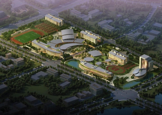 师范大学方案设计资料下载-北师大常德附中方案设计总图