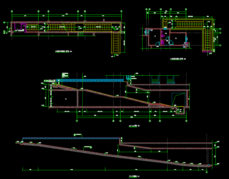 框架结构地下一层车库建筑、结构施工图纸-坡道图.png