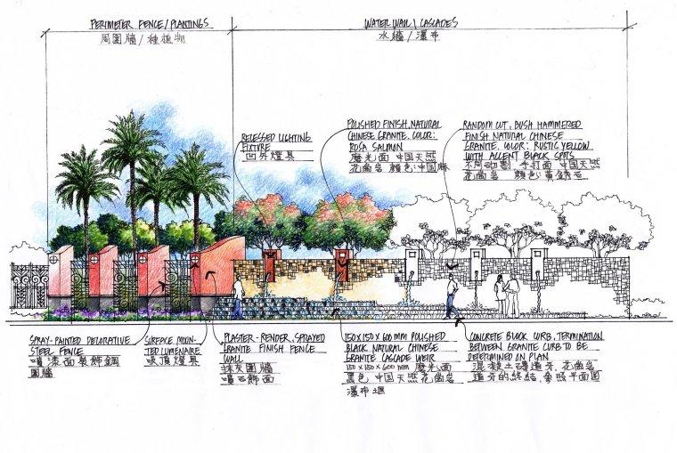 [广东]佛山怡景丽苑居住区景观手绘方案25张（贝尔高林）-1#-V-D-04