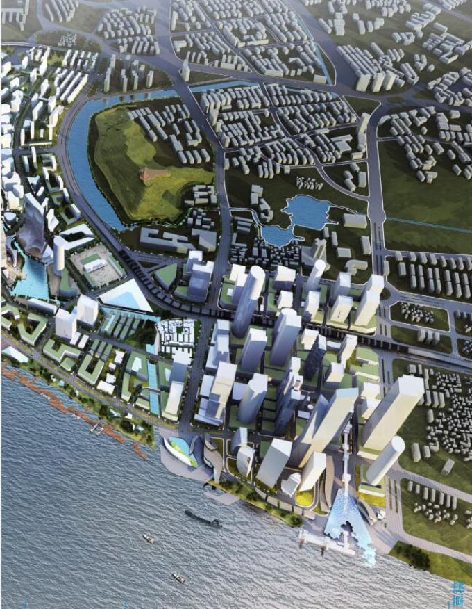 滨江广场城市设计资料下载-[江苏]滨江项目城市设计概念方案国际征集作品