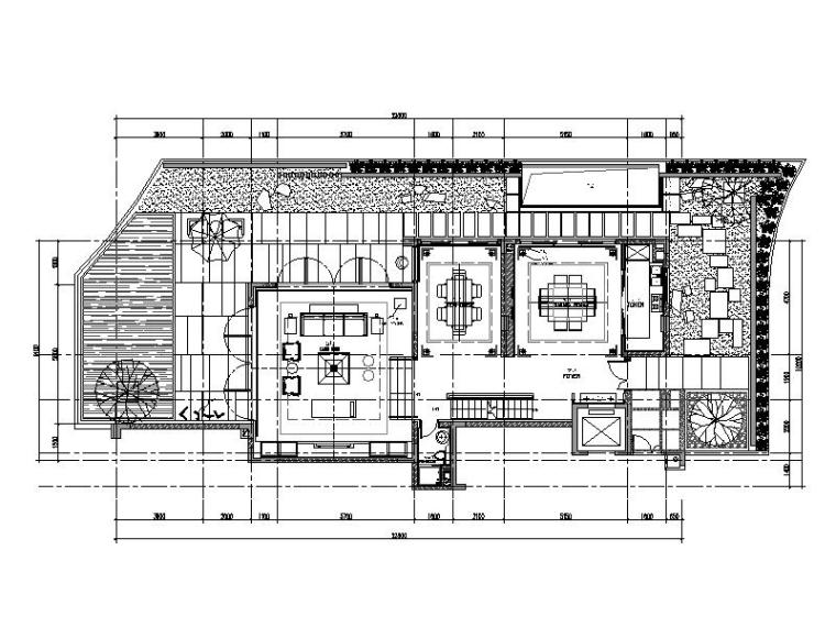 广州室内施工图资料下载-[深圳]新中式风格别墅样板房室内设计施工图（含效果图）